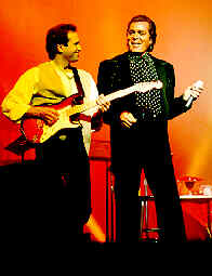 Enge and his guitar player.